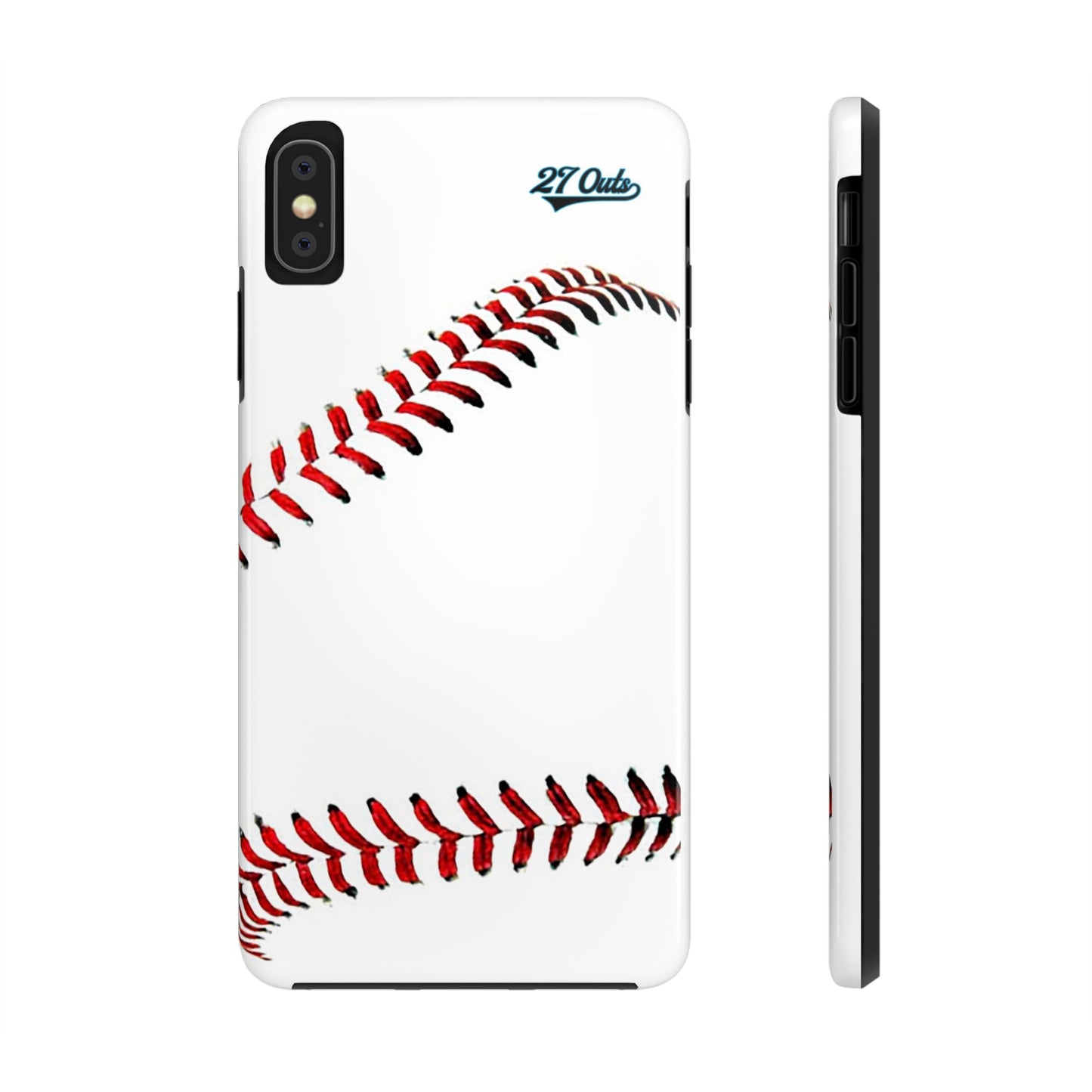 iPhone and Samsung White Baseball Lace - Phone Case