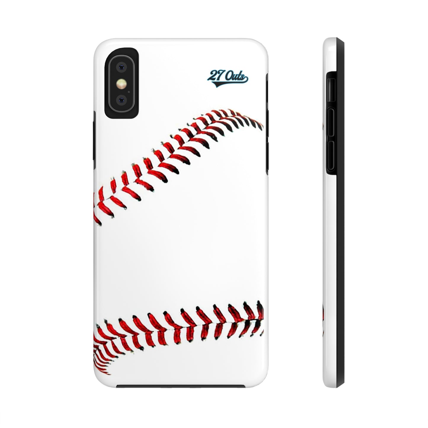 iPhone and Samsung White Baseball Lace - Phone Case