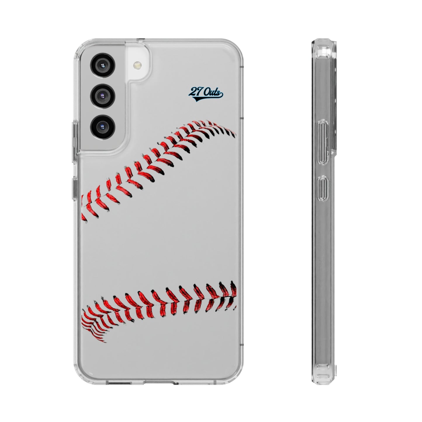 iPhone and Samsung Clear Baseball Lace - Phone Case