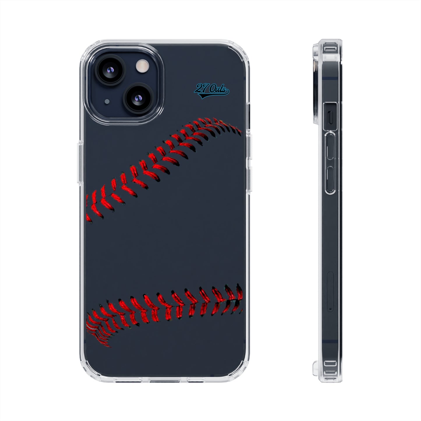 iPhone and Samsung Clear Baseball Lace - Phone Case