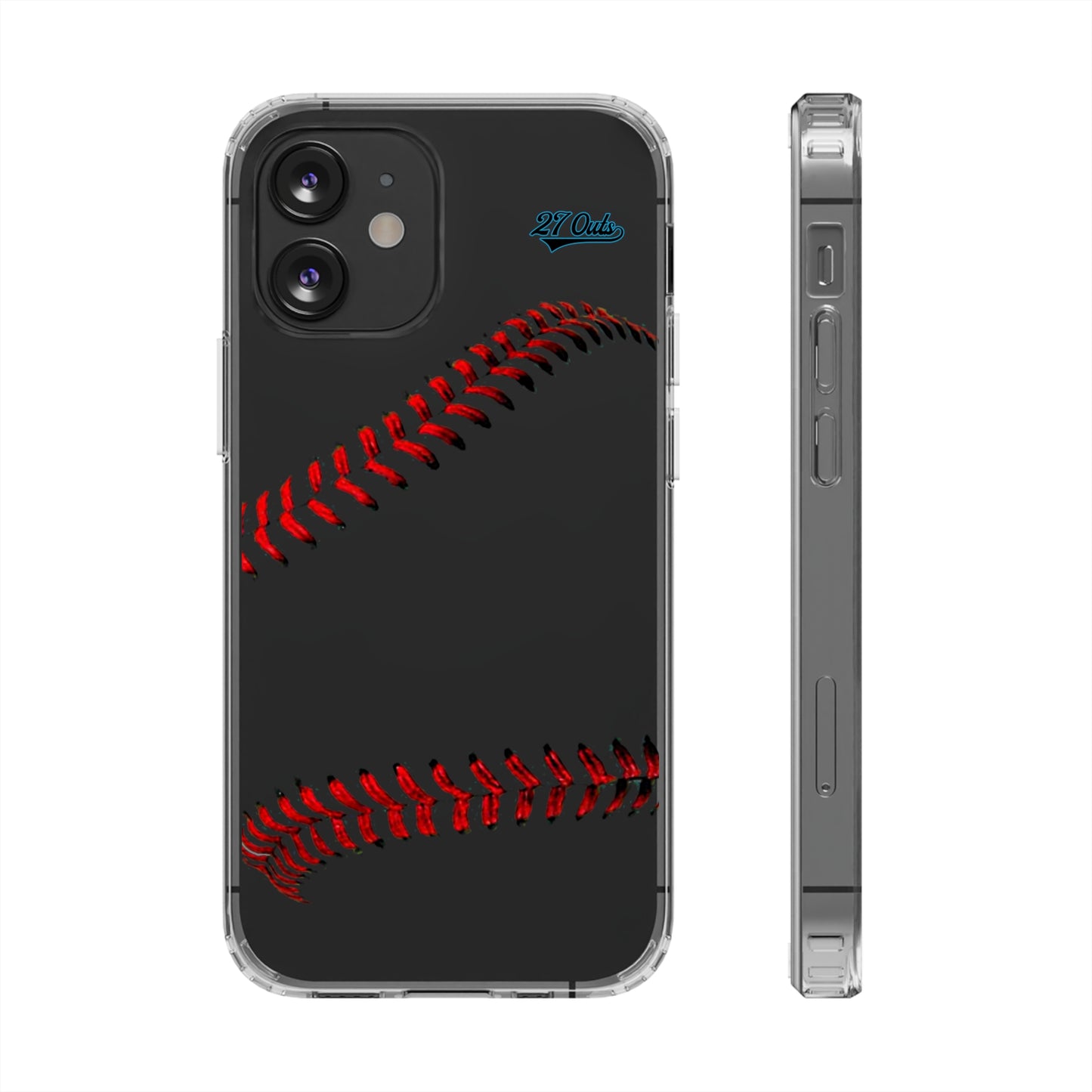 iPhone and Samsung Clear Baseball Lace - Phone Case