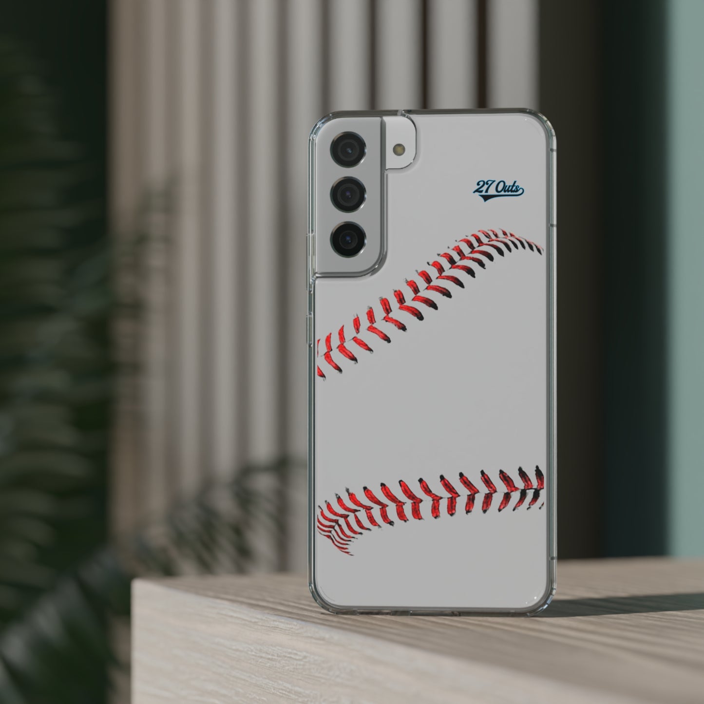 iPhone and Samsung Clear Baseball Lace - Phone Case