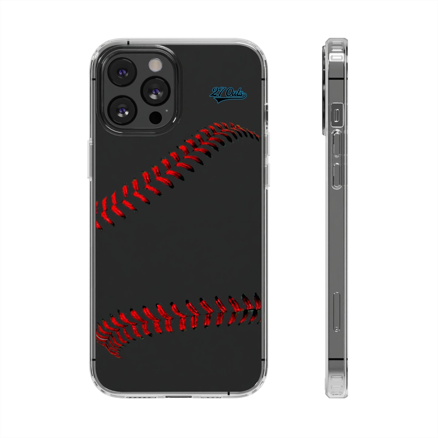 iPhone and Samsung Clear Baseball Lace - Phone Case