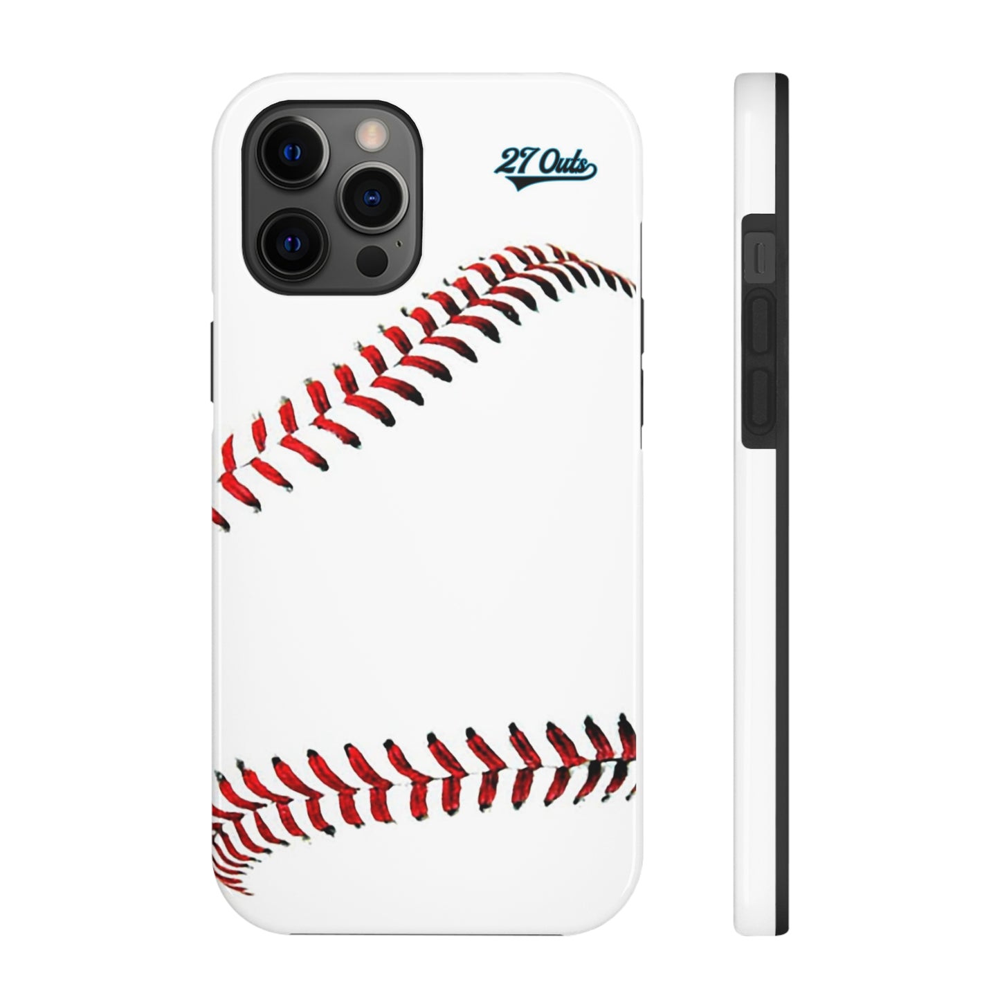 iPhone and Samsung White Baseball Lace - Phone Case