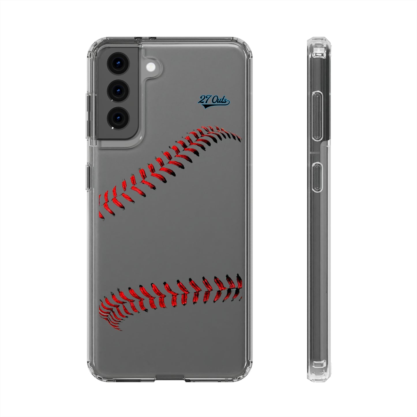 iPhone and Samsung Clear Baseball Lace - Phone Case