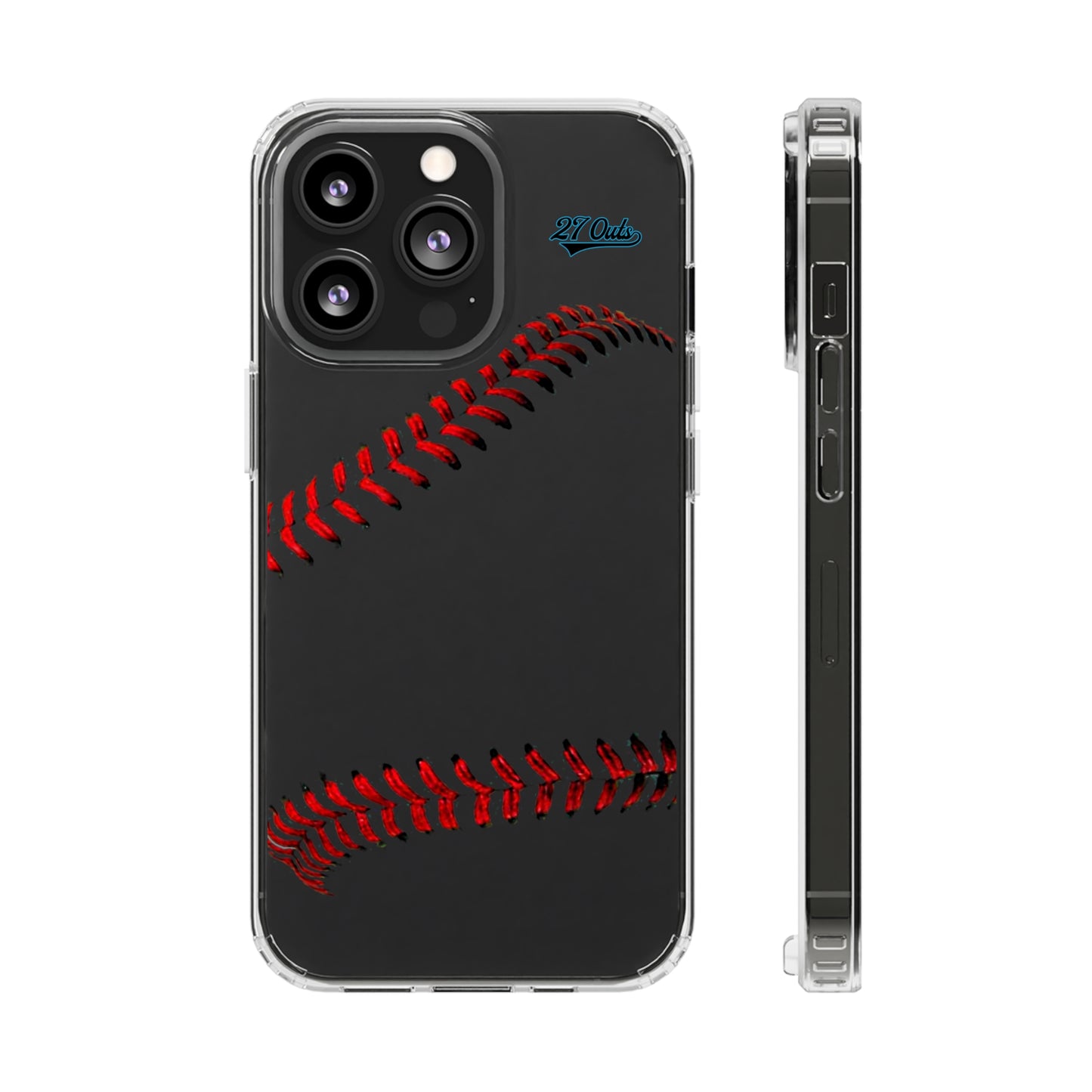 iPhone and Samsung Clear Baseball Lace - Phone Case