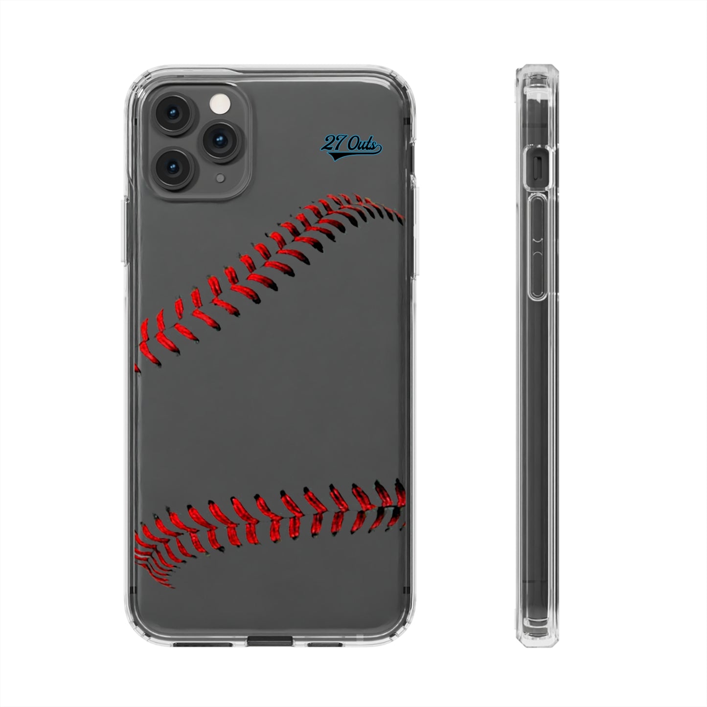 iPhone and Samsung Clear Baseball Lace - Phone Case