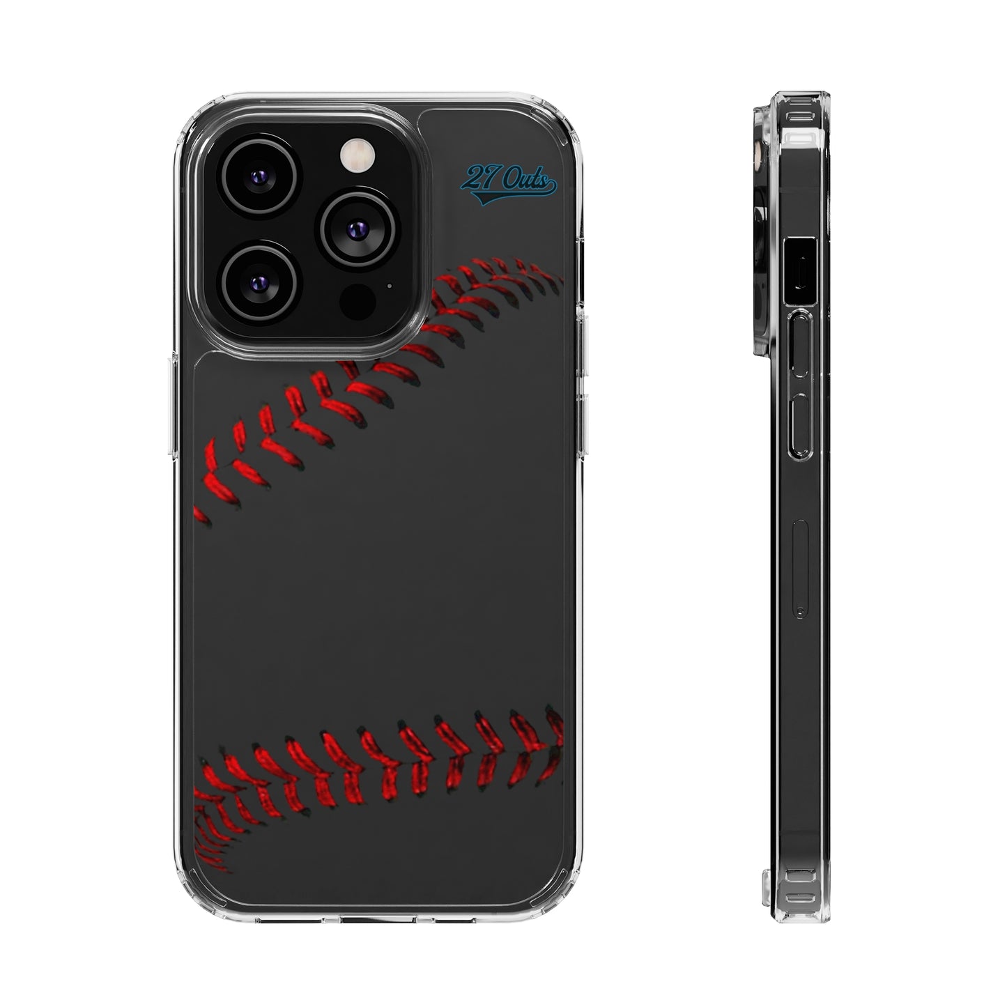 iPhone and Samsung Clear Baseball Lace - Phone Case