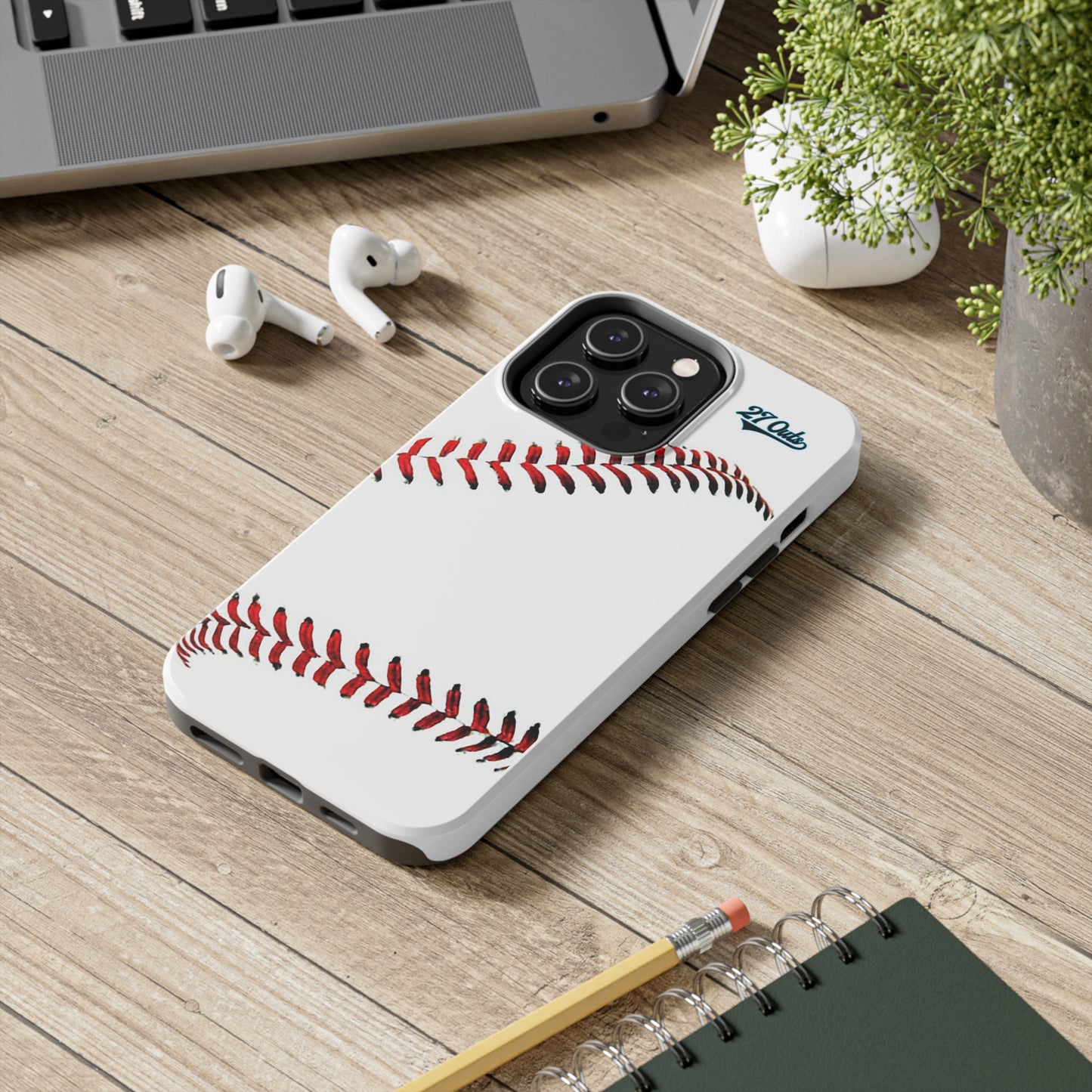 iPhone and Samsung White Baseball Lace - Phone Case