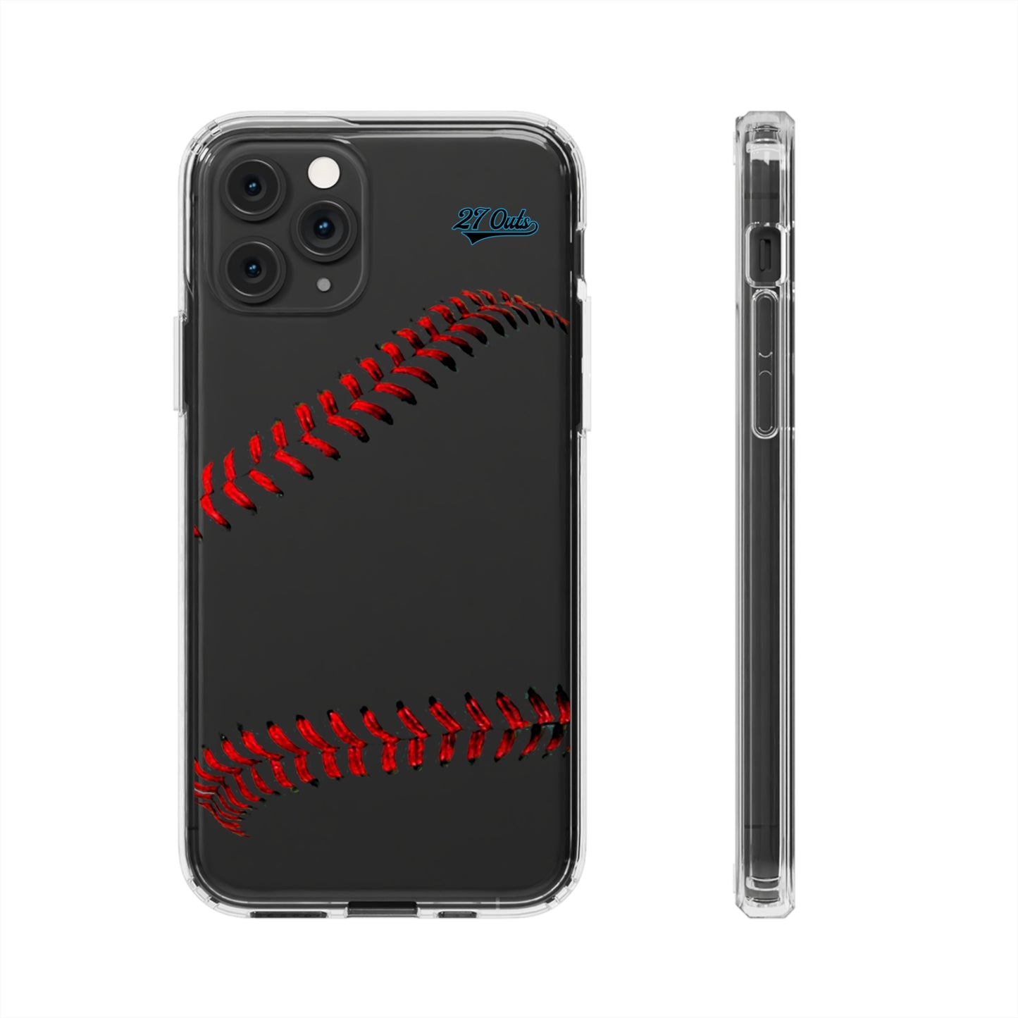 iPhone and Samsung Clear Baseball Lace - Phone Case