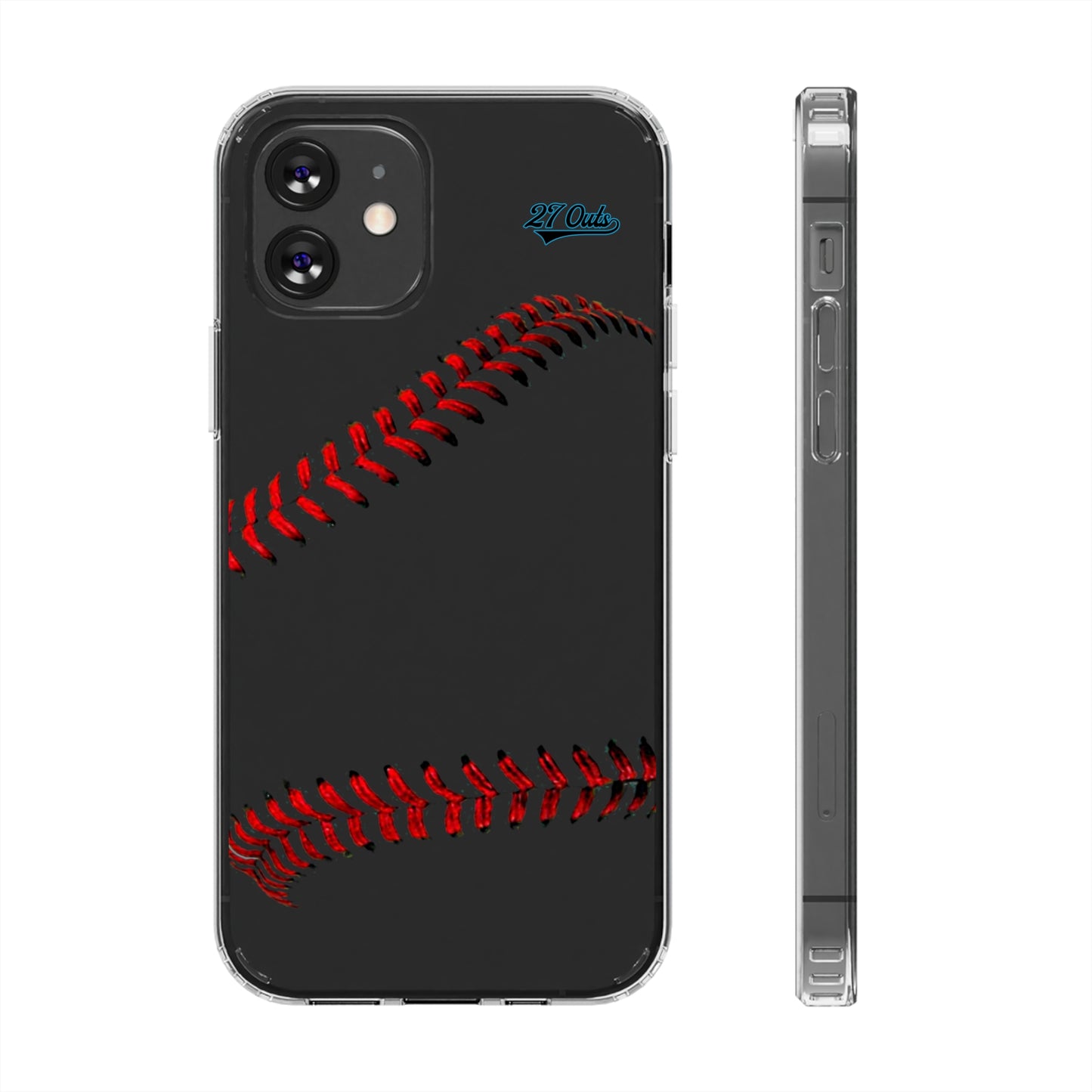 iPhone and Samsung Clear Baseball Lace - Phone Case