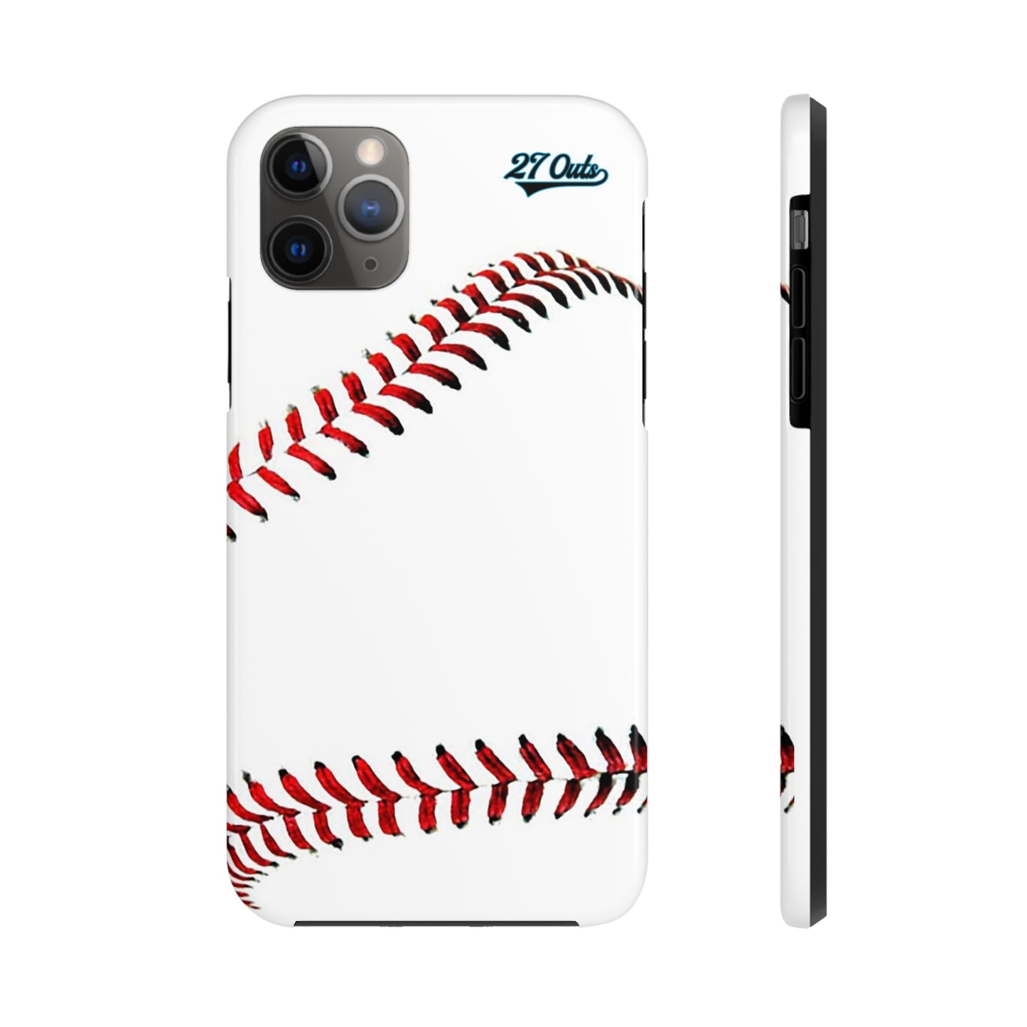 iPhone and Samsung White Baseball Lace - Phone Case