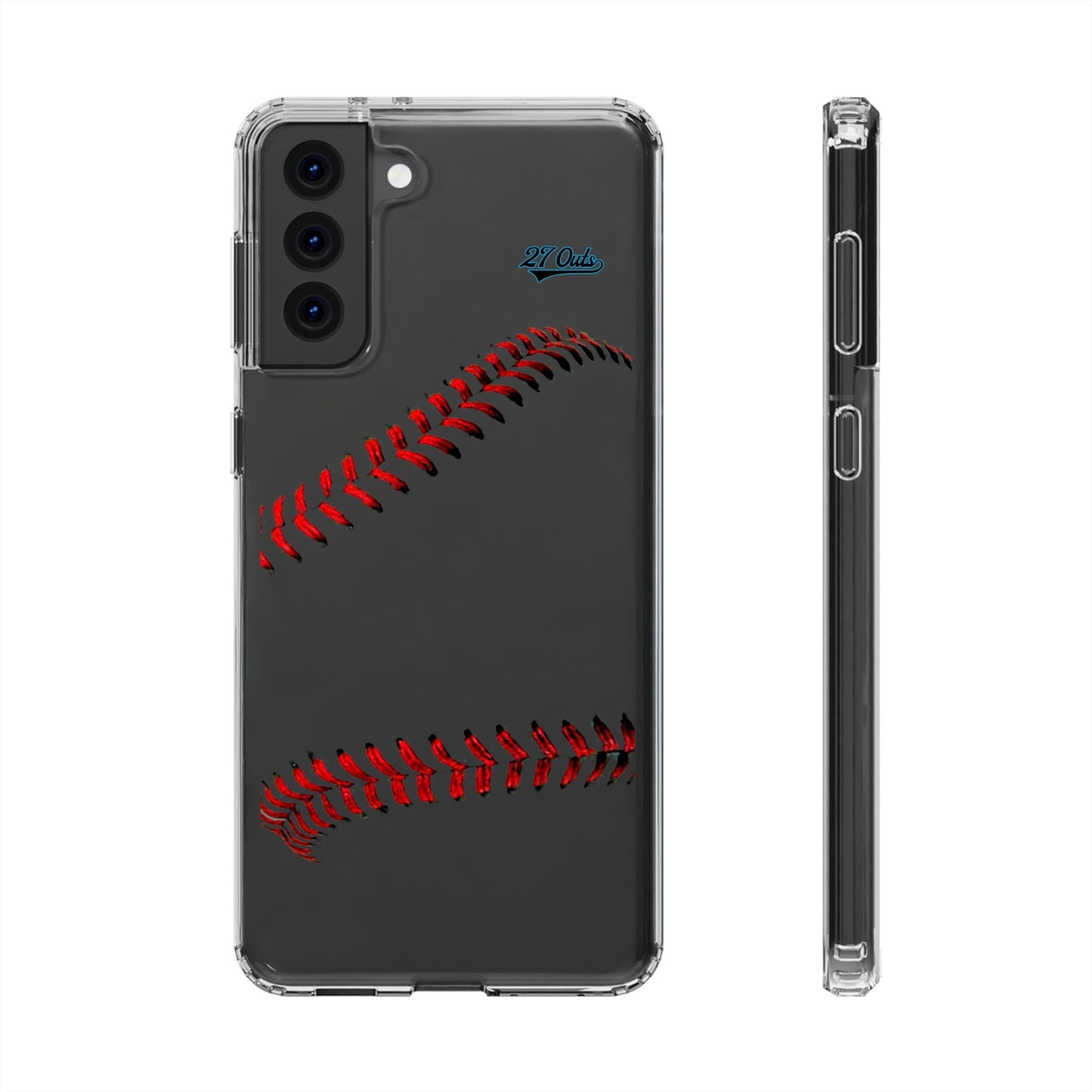 iPhone and Samsung Clear Baseball Lace - Phone Case
