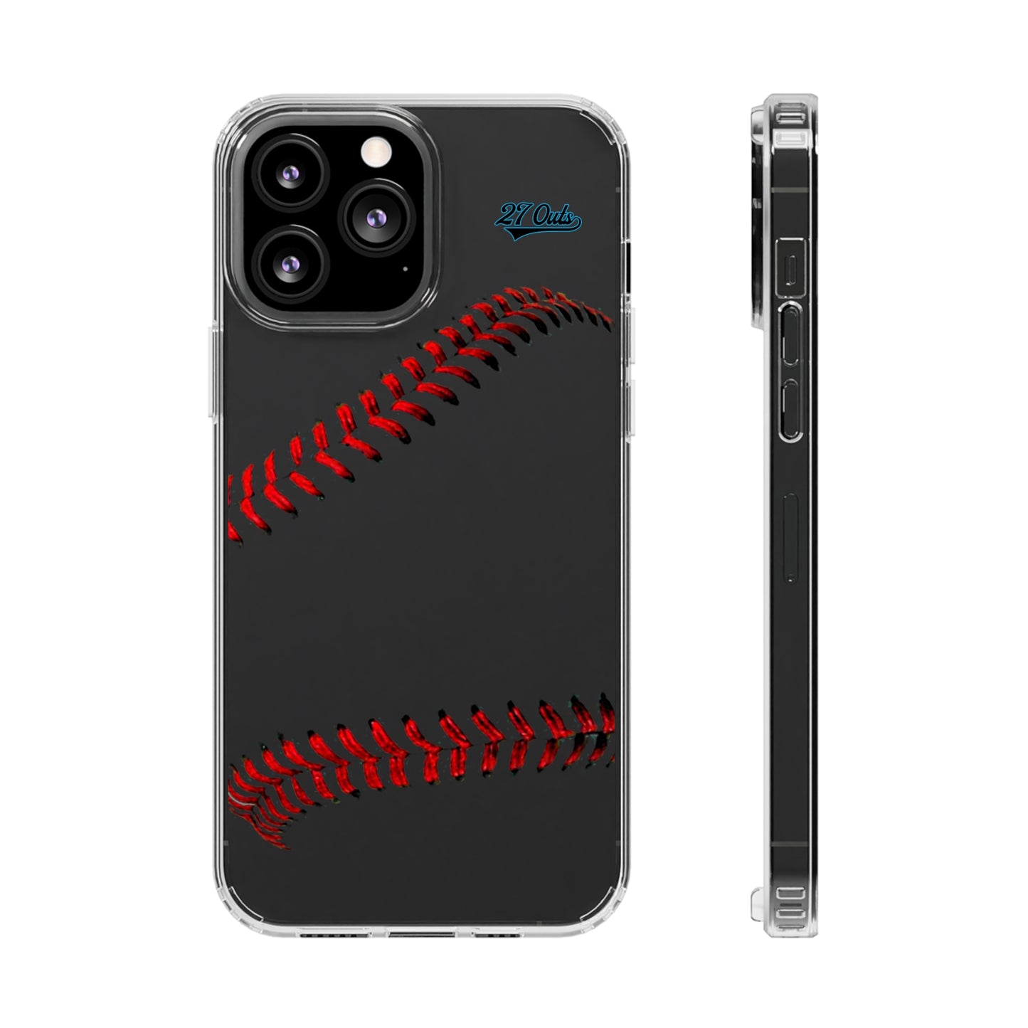iPhone and Samsung Clear Baseball Lace - Phone Case