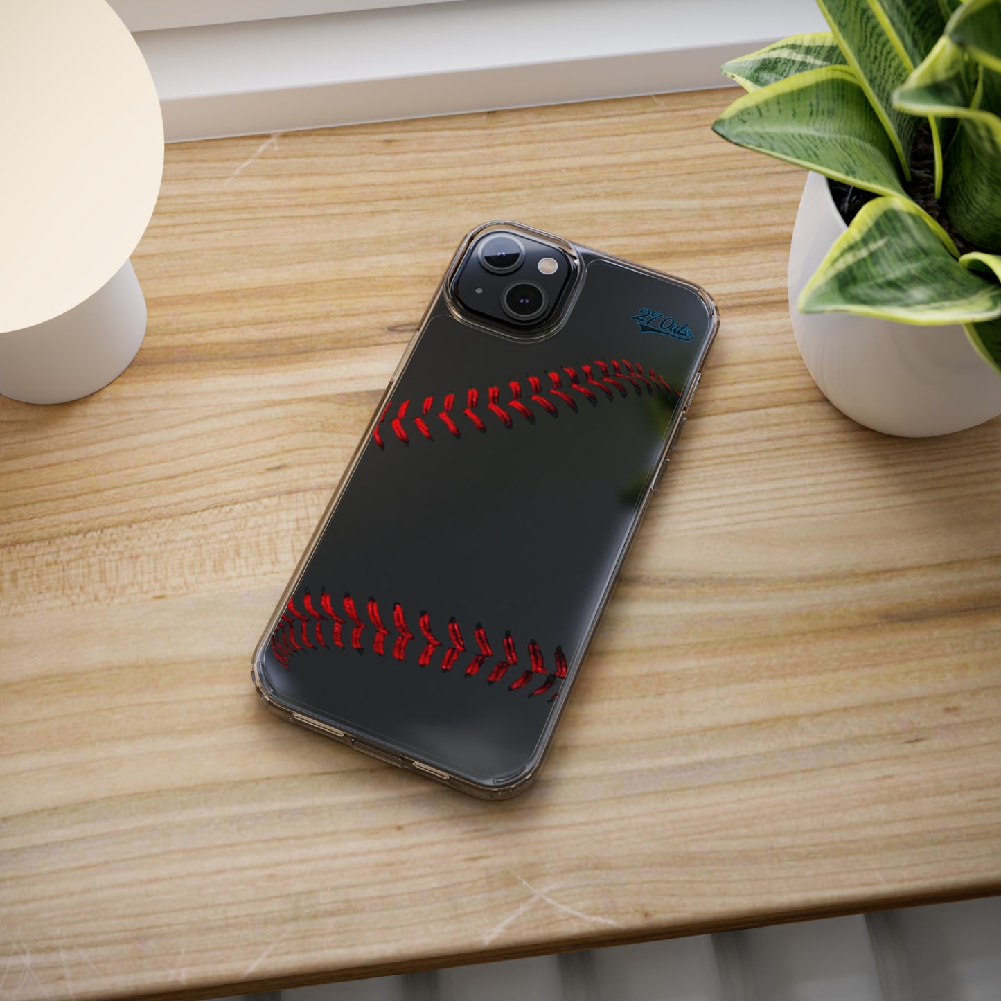 iPhone and Samsung Clear Baseball Lace - Phone Case