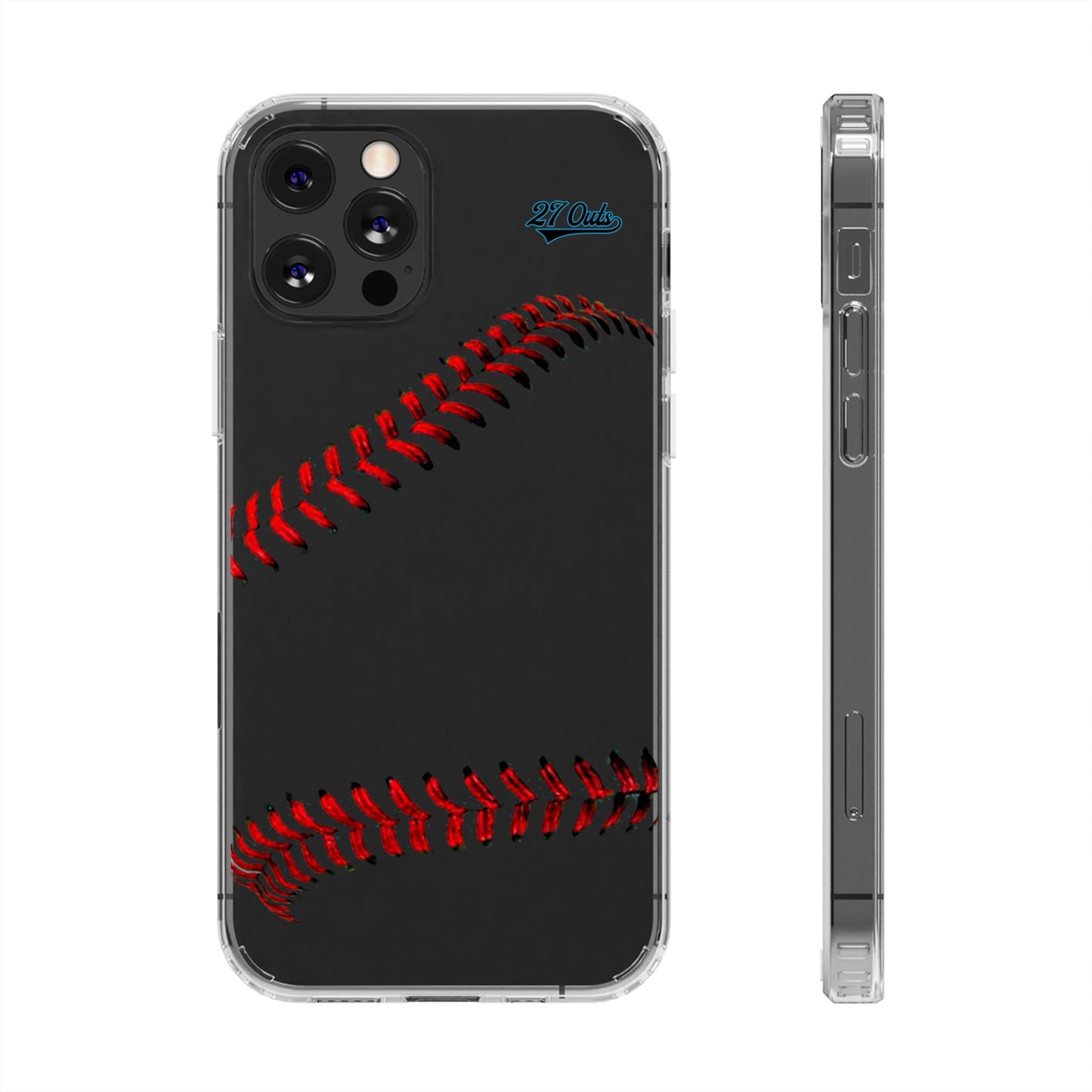 iPhone and Samsung Clear Baseball Lace - Phone Case