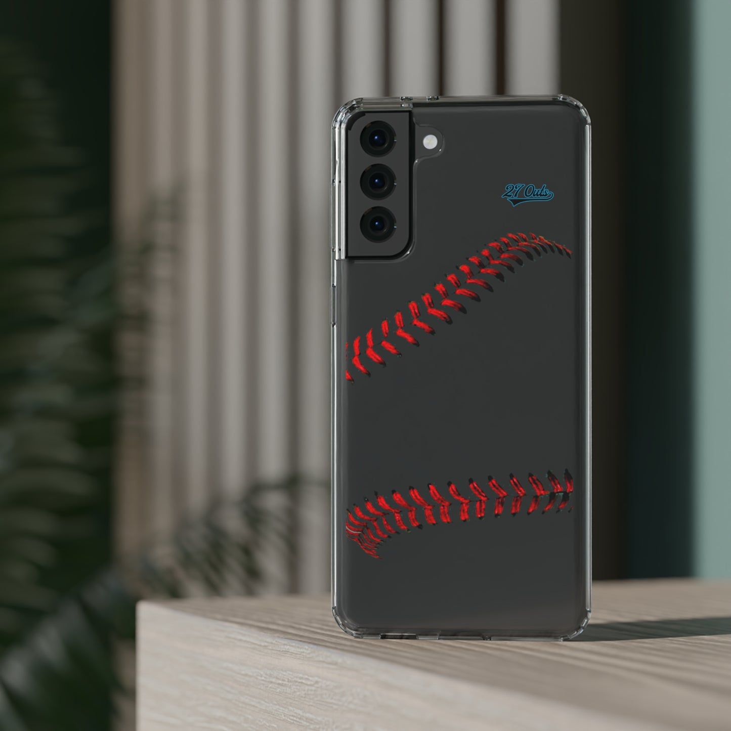 iPhone and Samsung Clear Baseball Lace - Phone Case