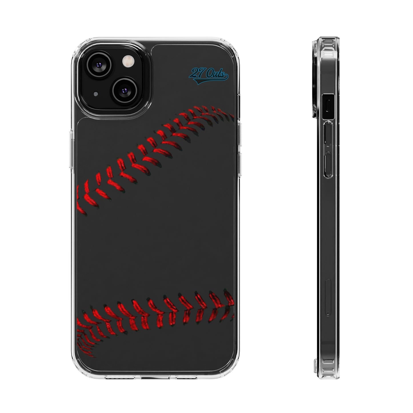 iPhone and Samsung Clear Baseball Lace - Phone Case