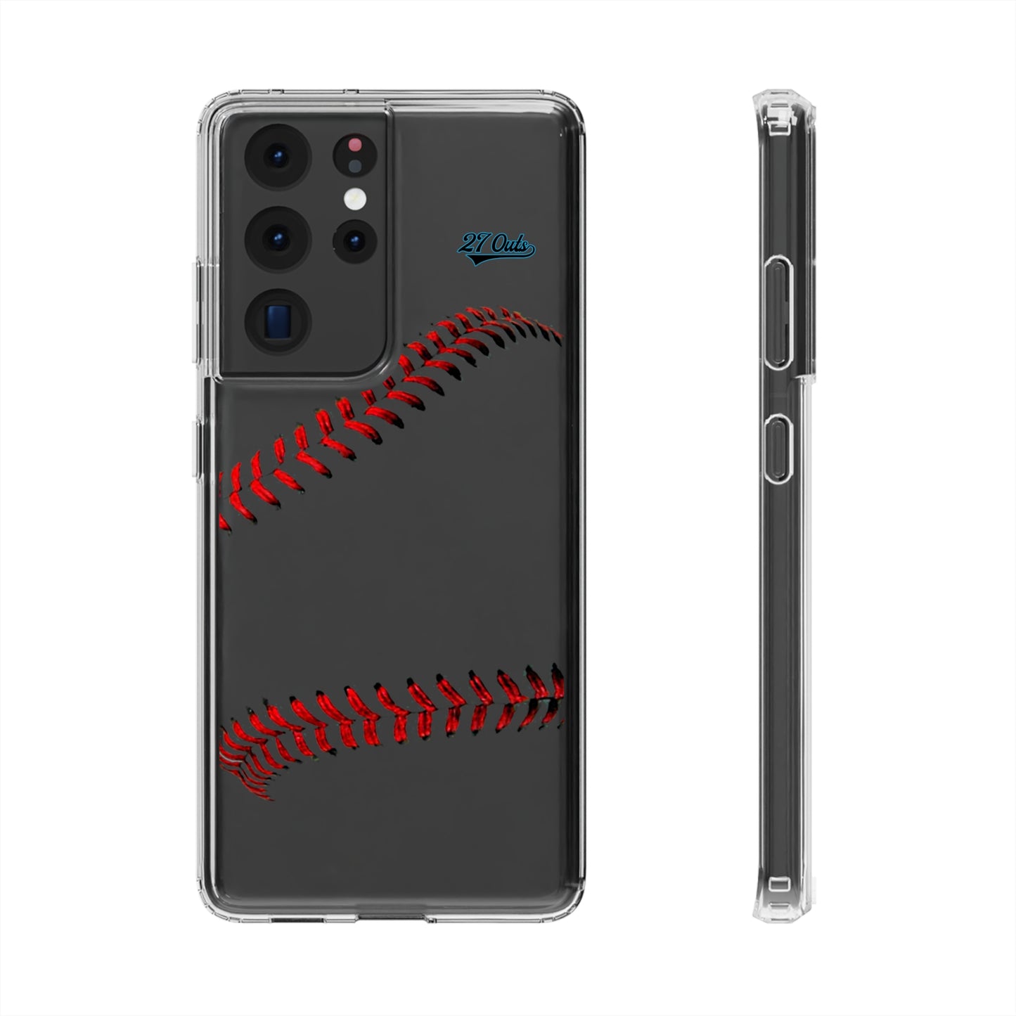 iPhone and Samsung Clear Baseball Lace - Phone Case