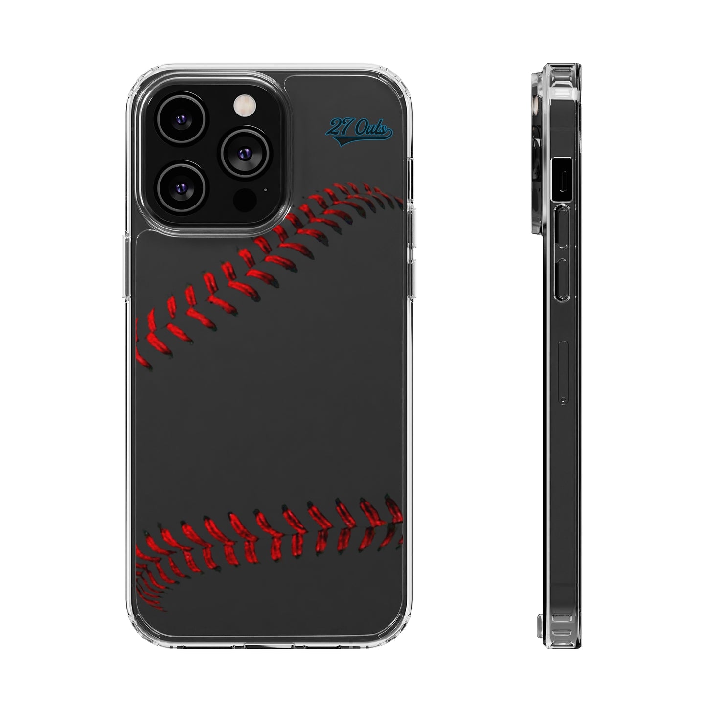 iPhone and Samsung Clear Baseball Lace - Phone Case