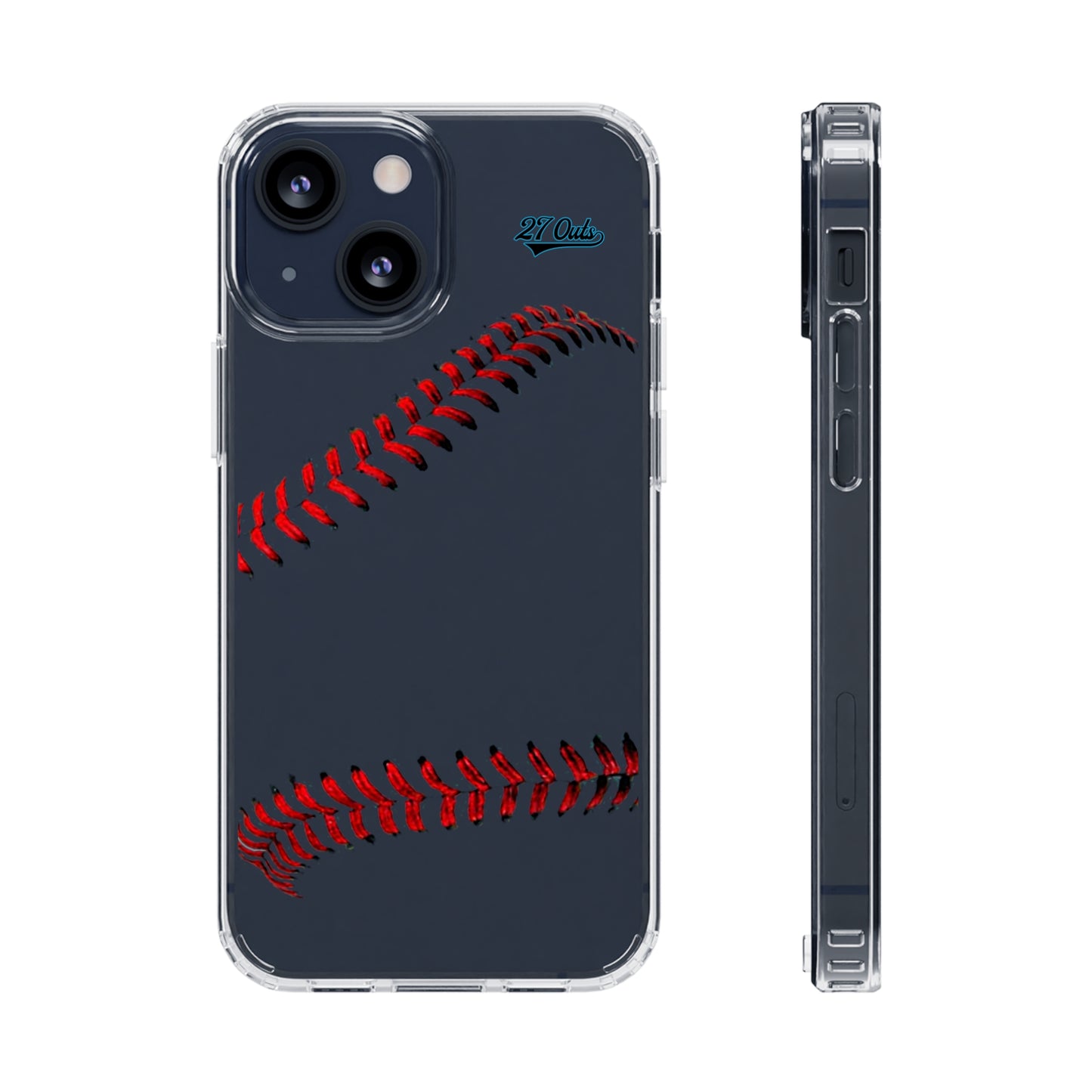 iPhone and Samsung Clear Baseball Lace - Phone Case