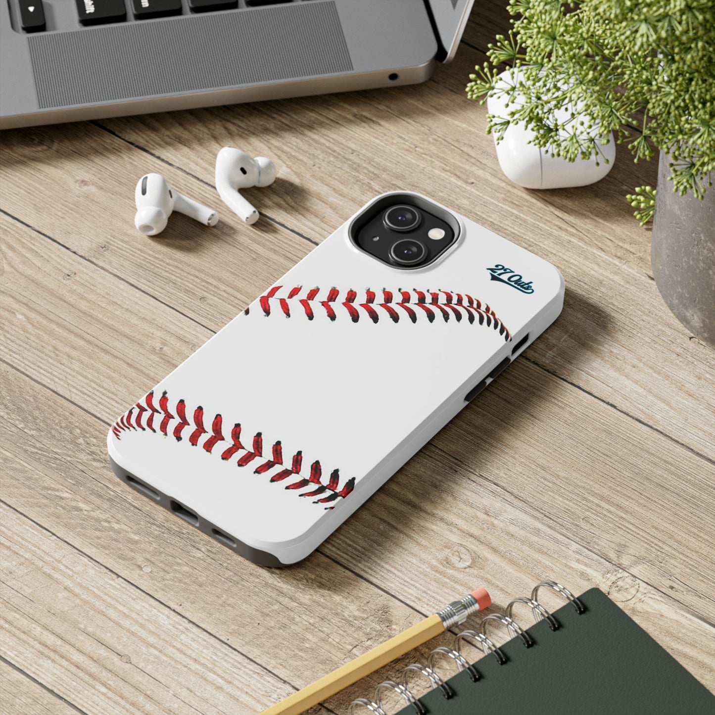 iPhone and Samsung White Baseball Lace - Phone Case