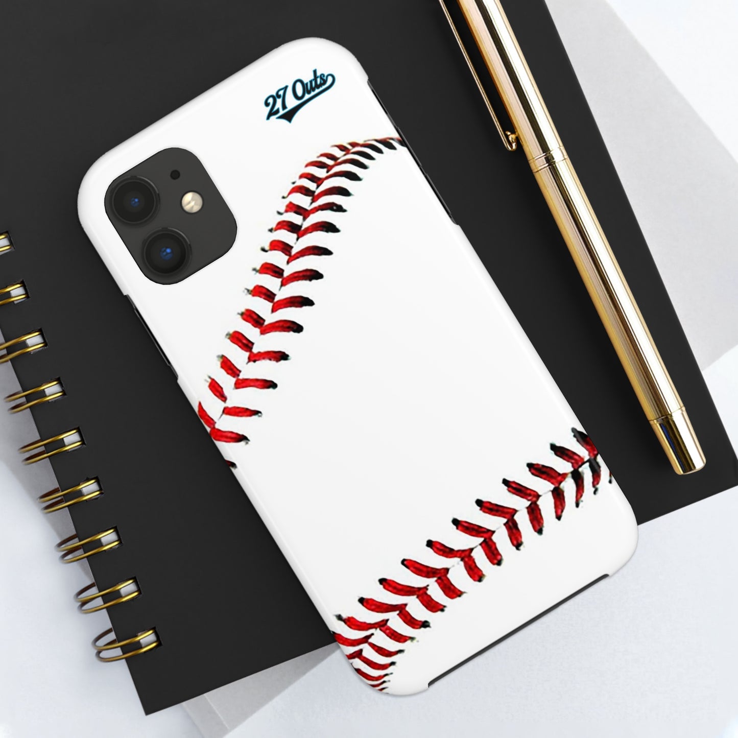 iPhone and Samsung White Baseball Lace - Phone Case