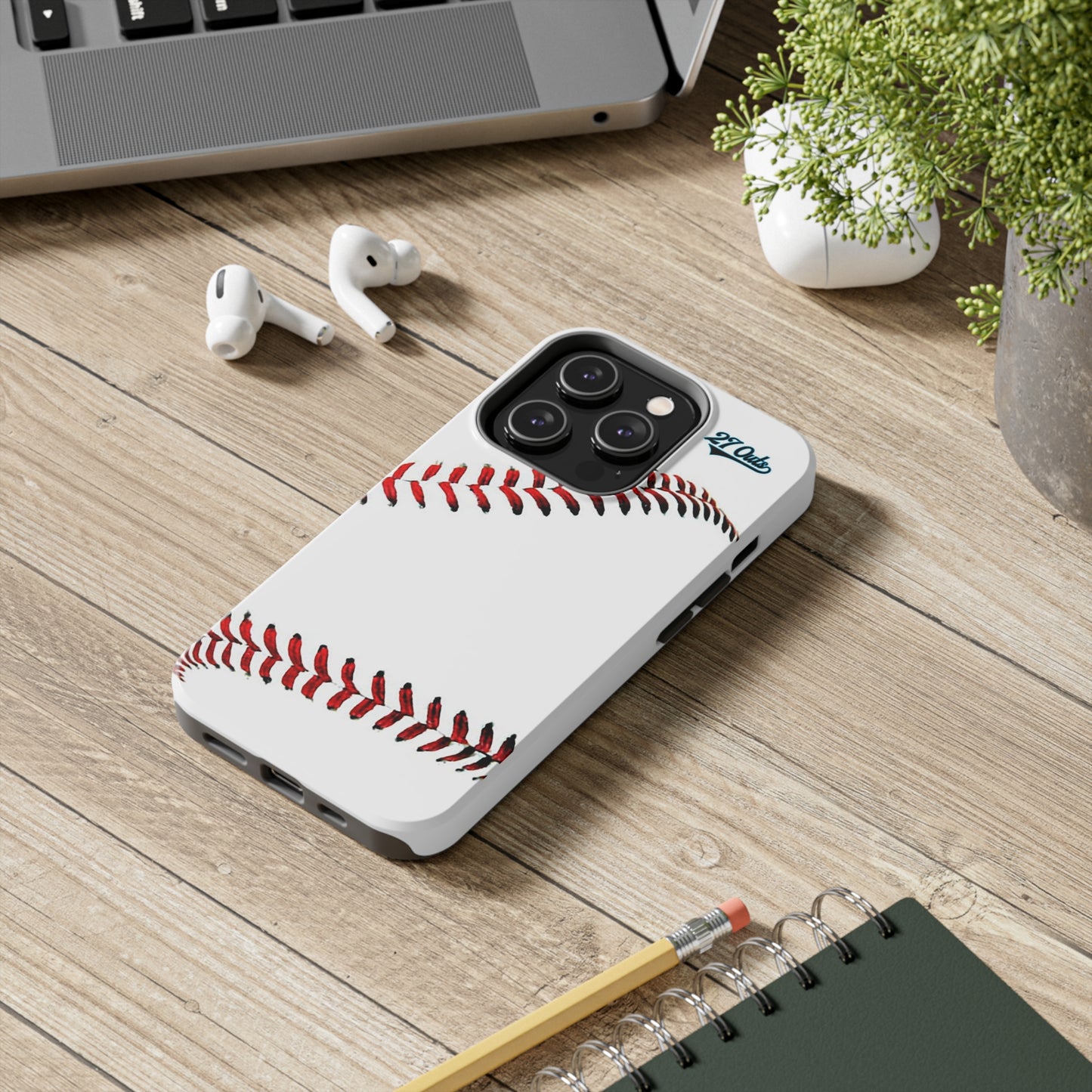 iPhone and Samsung White Baseball Lace - Phone Case