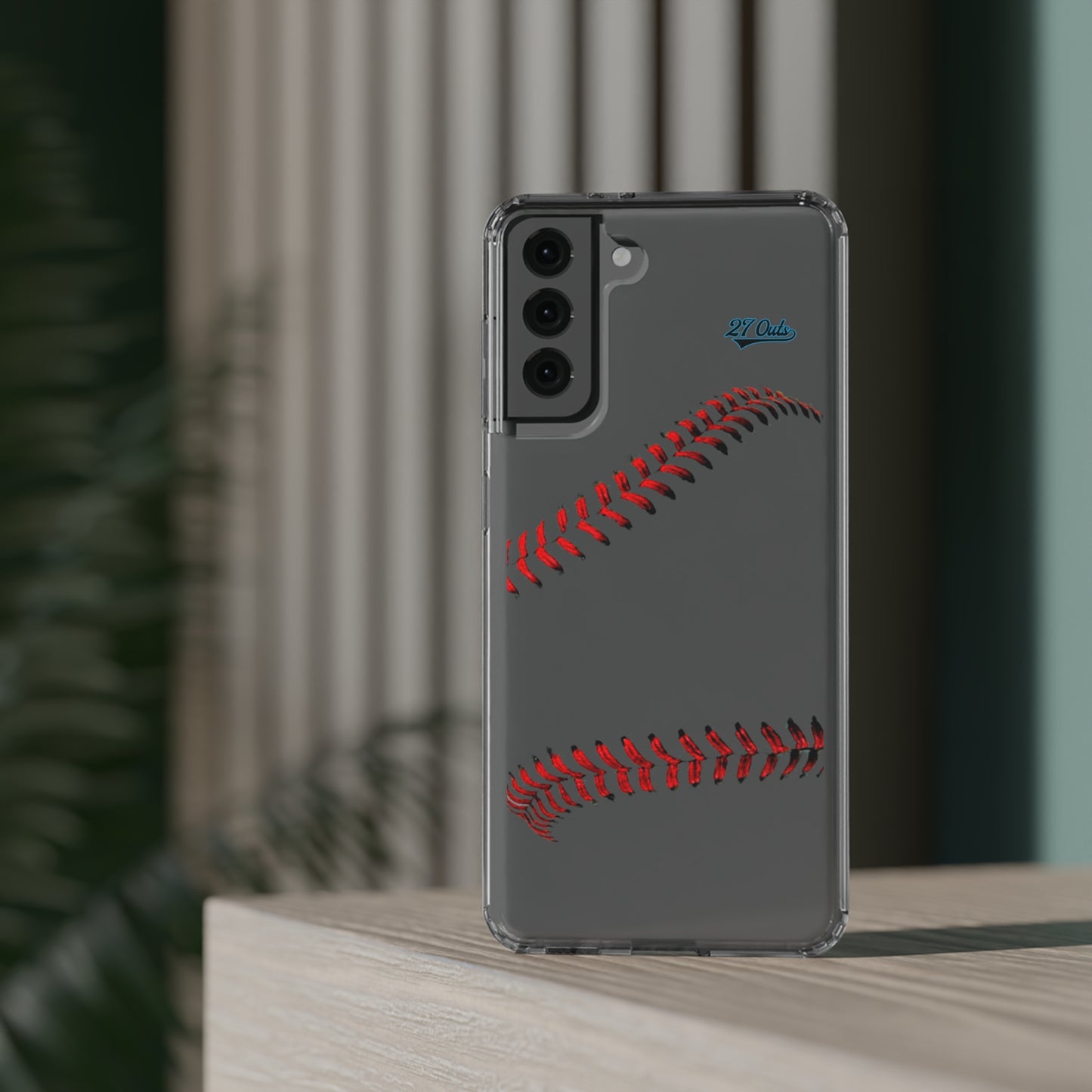 iPhone and Samsung Clear Baseball Lace - Phone Case