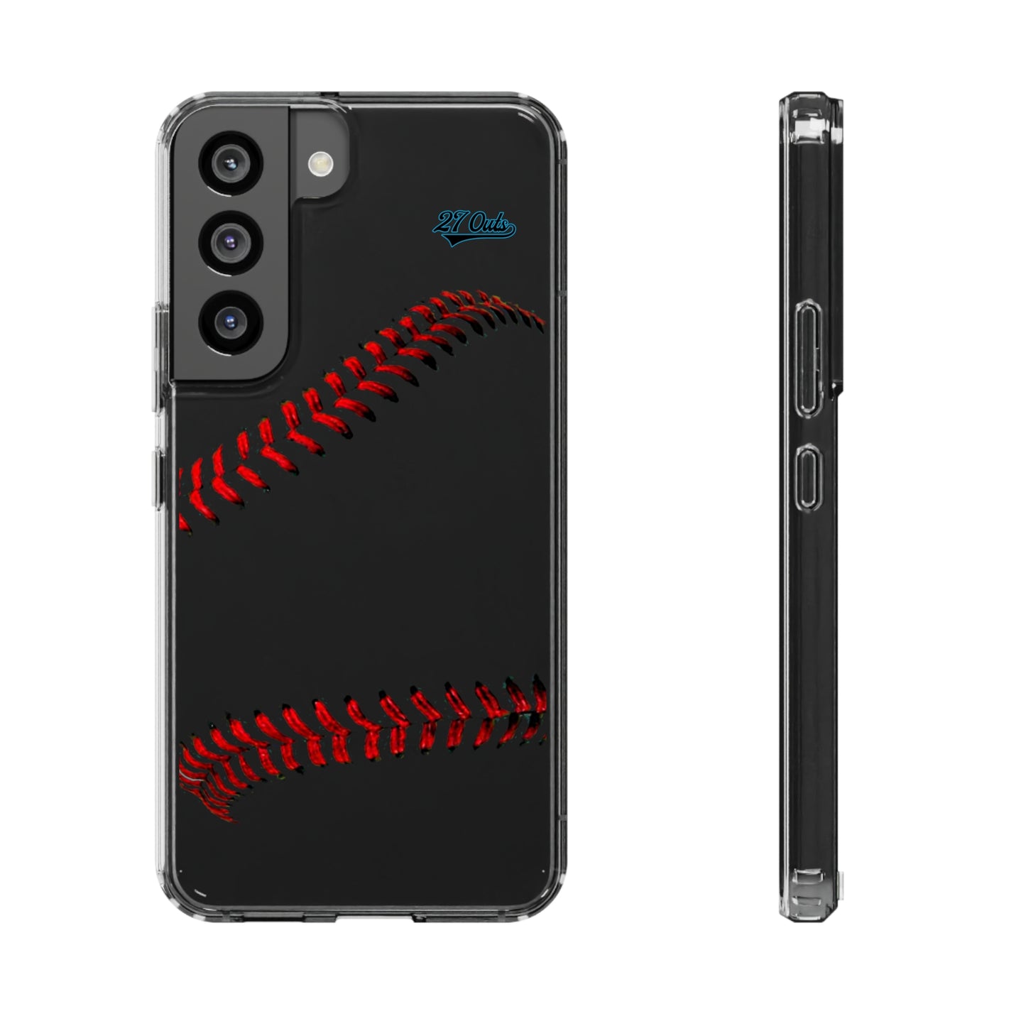 iPhone and Samsung Clear Baseball Lace - Phone Case