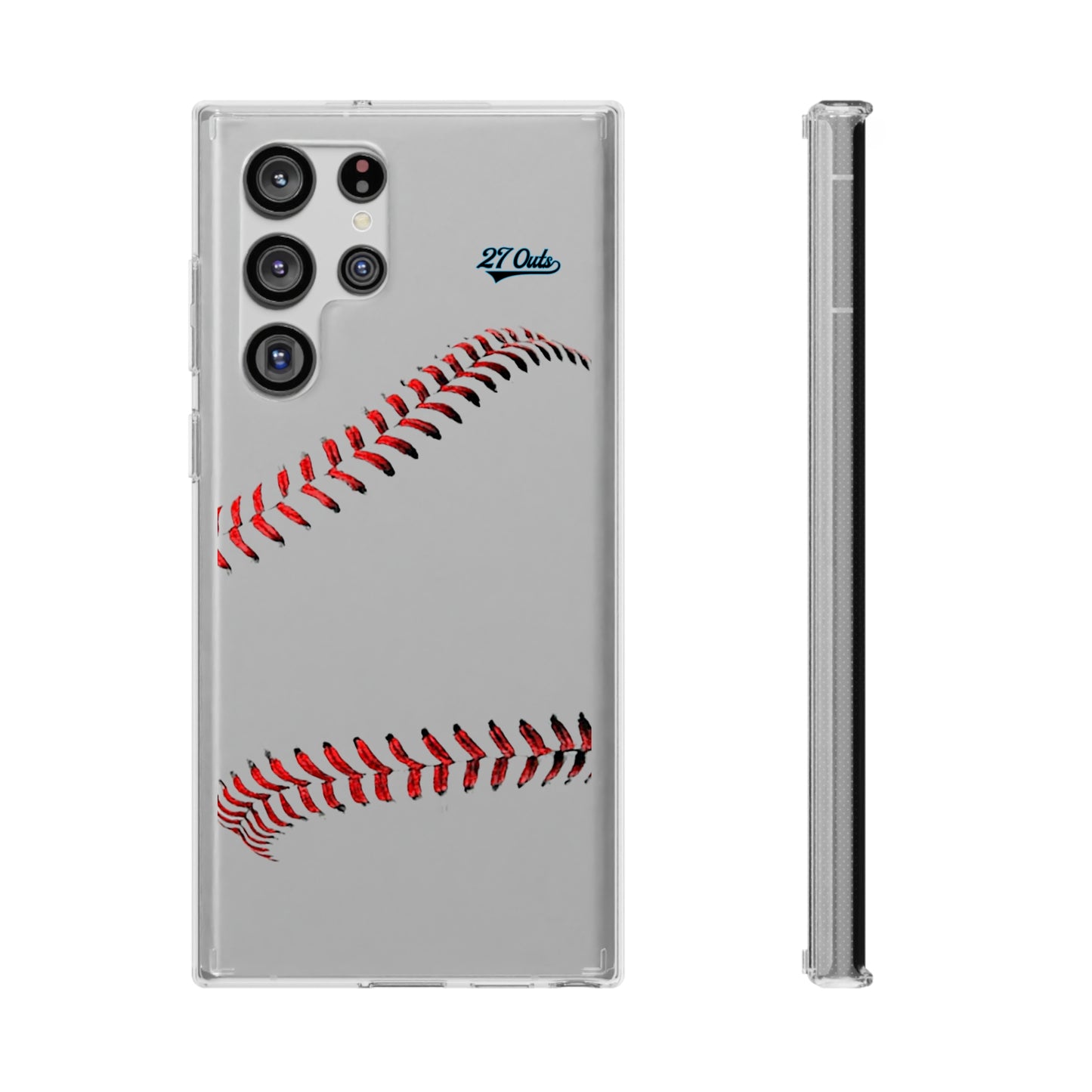 iPhone and Samsung Clear Baseball Lace - Phone Case