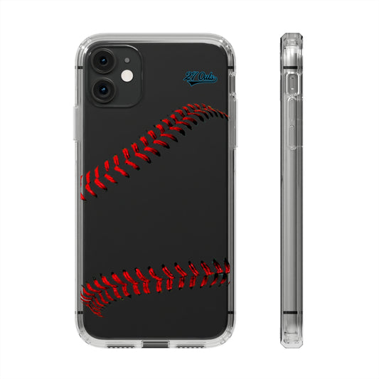iPhone and Samsung Clear Baseball Lace - Phone Case